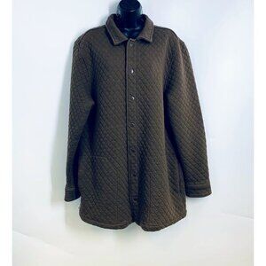Poler Men's Quincey Quilted Cotton Snap Up Long Sleeve Shacket Jacket Size XL